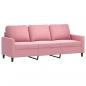 Preview: 3-Sitzer-Sofa Rosa 180 cm Samt