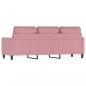 Preview: 3-Sitzer-Sofa Rosa 180 cm Samt