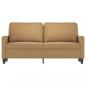 Preview: 2-Sitzer-Sofa Braun 140 cm Samt