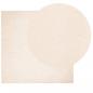 Preview: Teppich HUARTE Kurzflor Weich und Waschbar Beige 120x120 cm