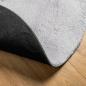 Preview: Teppich HUARTE Kurzflor Weich und Waschbar Grau Ø 100 cm