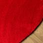Preview: Teppich HUARTE Kurzflor Weich und Waschbar Rot Ø 160 cm