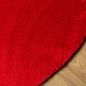 Preview: Teppich HUARTE Kurzflor Weich und Waschbar Rot Ø 100 cm