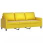 Preview: 3-Sitzer-Sofa mit Hocker Gelb 180 cm Samt