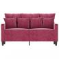 Preview: 2-Sitzer-Sofa Weinrot 120 cm Samt