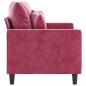 Preview: 2-Sitzer-Sofa Weinrot 120 cm Samt