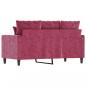 Preview: 2-Sitzer-Sofa Weinrot 120 cm Samt