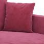 Preview: 2-Sitzer-Sofa Weinrot 120 cm Samt