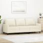 Preview: ARDEBO.de - 3-Sitzer-Sofa Creme 180 cm Samt