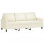 Preview: 3-Sitzer-Sofa Creme 180 cm Samt