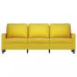 Preview: 3-Sitzer-Sofa Gelb 180 cm Samt