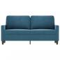 Preview: 2-Sitzer-Sofa Blau 140 cm Samt