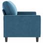 Preview: 2-Sitzer-Sofa Blau 140 cm Samt