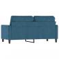 Preview: 2-Sitzer-Sofa Blau 140 cm Samt