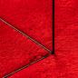 Preview: Teppich HUARTE Kurzflor Weich und Waschbar Rot 120x120 cm