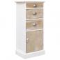 Preview: ARDEBO.de - Beistellschrank 38x28x86 cm Massivholz Paulownia