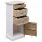 Preview: Beistellschrank 38x28x86 cm Massivholz Paulownia