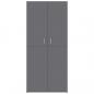 Preview: Schuhschrank Grau 80×39×178 cm Holzwerkstoff