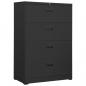 Preview: ARDEBO.de - Aktenschrank Anthrazit 90x46x134 cm Stahl