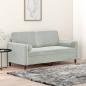 Preview: ARDEBO.de - 2-Sitzer-Sofa mit Zierkissen Hellgrau 140 cm Samt