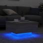 Preview: Couchtisch mit LED-Leuchten Grau Sonoma 55x55x31 cm