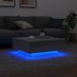 Preview: Couchtisch mit LED-Leuchten Grau Sonoma 80x80x31 cm