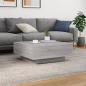 Preview: Couchtisch mit LED-Leuchten Grau Sonoma 80x80x31 cm