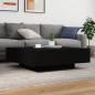 Preview: Couchtisch mit LED-Leuchten Schwarz 100x100x31 cm