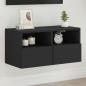 Preview: ARDEBO.de - TV-Wandschrank Schwarz 60x30x30 cm Holzwerkstoff