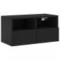 Preview: TV-Wandschrank Schwarz 60x30x30 cm Holzwerkstoff