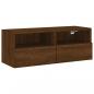 Preview: TV-Wandschrank Braun Eiche-Optik 80x30x30 cm Holzwerkstoff