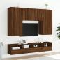 Preview: TV-Wandschrank Braun Eiche-Optik 80x30x30 cm Holzwerkstoff