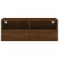 Preview: TV-Wandschrank Braun Eiche-Optik 80x30x30 cm Holzwerkstoff