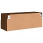 Preview: TV-Wandschrank Braun Eiche-Optik 80x30x30 cm Holzwerkstoff