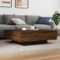 Preview: Couchtisch Braun Eichen-Optik 100x100x31 cm Holzwerkstoff