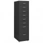 Preview: ARDEBO.de - Aktenschrank mit Rollen Anthrazit 28x41x109 cm Metall