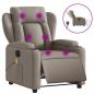 Preview: Massagesessel Elektrisch Taupe Stoff