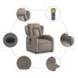 Preview: Massagesessel Elektrisch Taupe Stoff