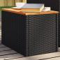 Preview: ARDEBO.de - Garten-Beistelltische 2 Stk Schwarz 55x34x37cm Poly Rattan Holz