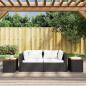 Preview: Garten-Beistelltische 2 Stk Schwarz 55x34x37cm Poly Rattan Holz