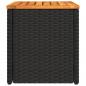 Preview: Garten-Beistelltische 2 Stk Schwarz 55x34x37cm Poly Rattan Holz