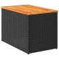 Preview: Garten-Beistelltische 2 Stk Schwarz 55x34x37cm Poly Rattan Holz