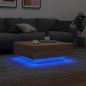 Preview: Couchtisch mit LED-Leuchten Sonoma-Eiche 80x80x31 cm