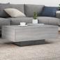 Preview: ARDEBO.de - Couchtisch mit LED-Leuchten Grau Sonoma 85x55x31 cm