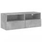 Preview: TV-Wandschrank Betongrau 80x30x30 cm Holzwerkstoff