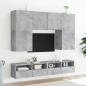 Preview: TV-Wandschrank Betongrau 80x30x30 cm Holzwerkstoff