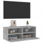 Preview: TV-Wandschrank Betongrau 80x30x30 cm Holzwerkstoff