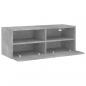 Preview: TV-Wandschrank Betongrau 80x30x30 cm Holzwerkstoff