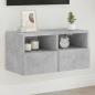 Preview: ARDEBO.de - TV-Wandschrank Betongrau 60x30x30 cm Holzwerkstoff