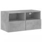 Preview: TV-Wandschrank Betongrau 60x30x30 cm Holzwerkstoff